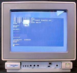 Commodore 1802D with white badge